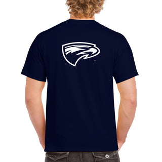 Emory University Eagles Front Back Print Short Sleeve T Shirt - Navy