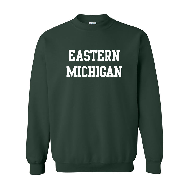 Eastern Michigan University Eagles Basic Block Crewneck - Forest