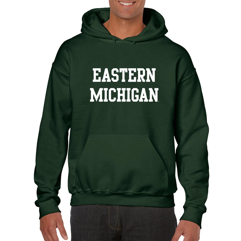 Eastern Michigan University Eagles Basic Block Hoodie - Forest