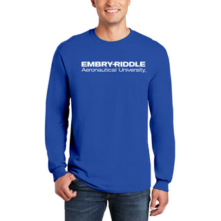 Embry-Riddle Aeronautical University Eagles Basic Block Long Sleeve T Shirt - Royal