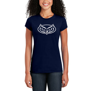 Florida Atlantic University Owls Primary Logo Women's Short Sleeve T Shirt - Navy