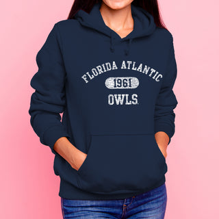 Florida Atlantic University Owls Athletic Arch Heavy Blend Hoodie - Navy