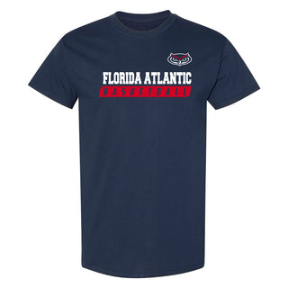 Florida Atlantic Owls Basketball Slant T Shirt - Navy