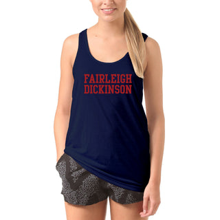 Fairleigh Dickinson University Knights/Devils Basic Block Heavy Cotton Tank Top - Navy