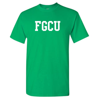 Florida Gulf Coast University Eagles Basic Block Short Sleeve T Shirt - Kelly Green