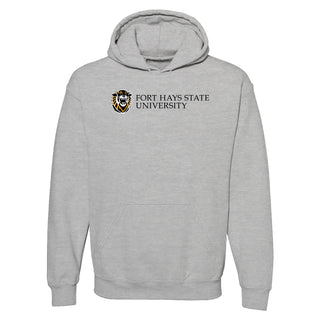 Fort Hays State Institutional Logo Hoodie - Sport Grey