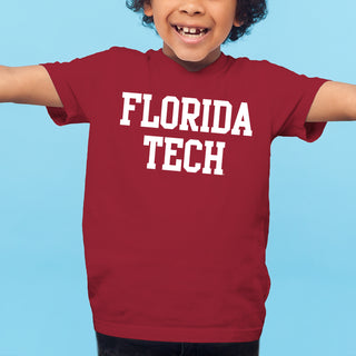 Florida Institute of Technology Panthers Basic Block Youth T Shirt - Cardinal