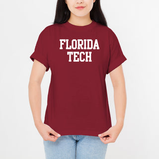 Florida Institute of Technology Panthers Basic Block Short Sleeve T Shirt - Cardinal