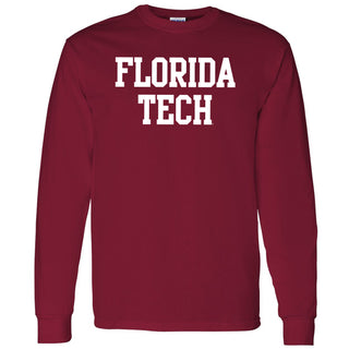 Florida Institute of Technology Panthers Basic Block Long Sleeve T Shirt - Cardinal