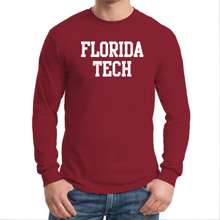 Florida Institute of Technology Panthers Basic Block Long Sleeve T Shirt - Cardinal