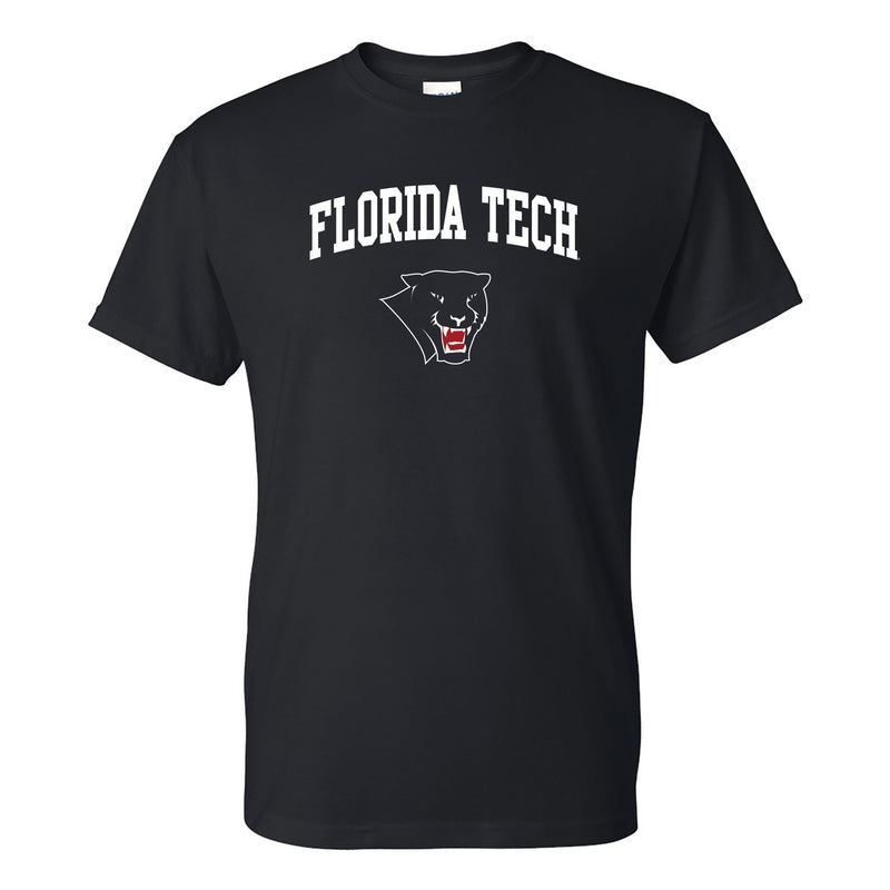 Florida Institute of Technology Panthers Arch Logo Short Sleeve T Shirt - Black