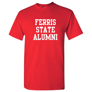 Ferris State University Bulldogs Alumni Basic Block Short Sleeve T Shirt - Red