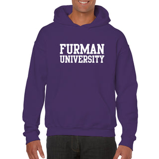 Furman University Paladins Basic Block Hoodie - Purple