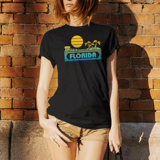 Florida Groovy Sunset T-Shirt - Black