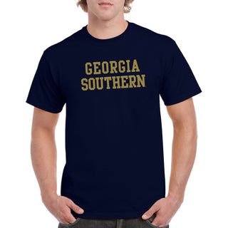 Georgia Southern University Eagles Basic Block Cotton T-Shirt - Navy