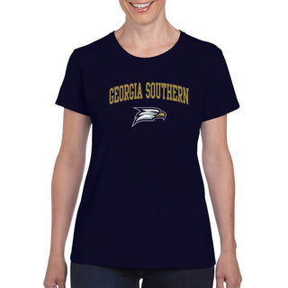 Georgia Southern University Eagles Arch Logo Cotton Women's T-Shirt - Navy