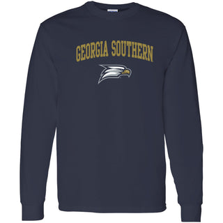 Georgia Southern University Eagles Arch Logo Cotton Long Sleeve T-Shirt - Navy