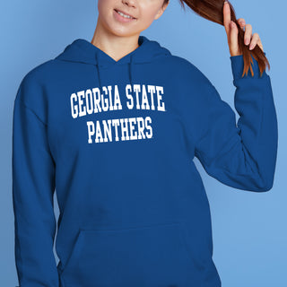 Georgia State University Panthers Front Back Print Heavy Blend Hoodie - Royal