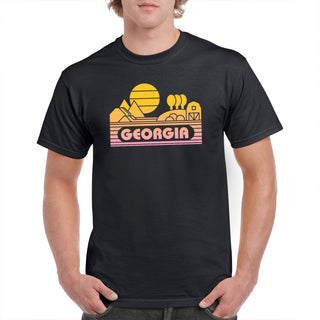 Georgia Groovy Sunset T-Shirt - Black