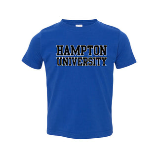 Hampton University Pirates Basic Block Toddler Short Sleeve T Shirt - Royal