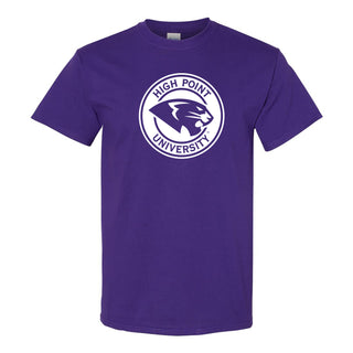 High Point University Panthers Arch Logo Short Sleeve T Shirt - Purple