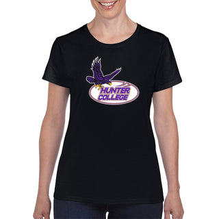 Hunter College Hawks Primary Logo Women's T Shirt - Black