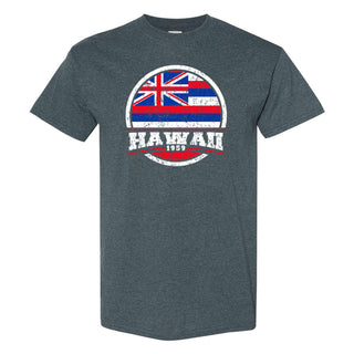 Hawaii Distressed Circle T-Shirt - Dark Heather
