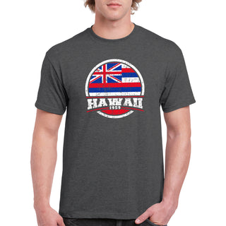 Hawaii Distressed Circle T-Shirt - Dark Heather
