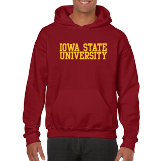 Iowa State University Cyclones Basic Block Hoodie - Cardinal