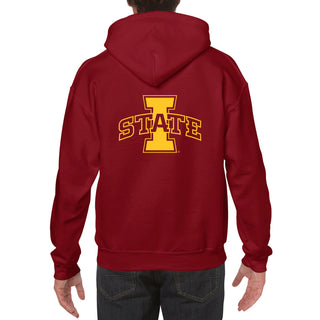 Iowa State University Cyclones Front Back Print Hoodie - Cardinal