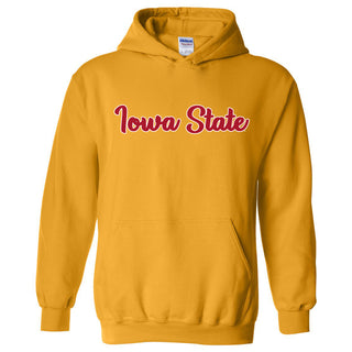 Iowa State University Cyclones Basic Script Heavy Blend Hoodie - Gold