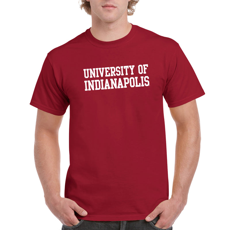 University of Indianapolis Greyhounds Basic Block Cotton T-Shirt - Cardinal