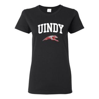 University of Indianapolis Greyhounds Arch Logo Cotton Women's T-Shirt - Black