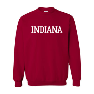 Indiana Basic Block Crewneck - Cardinal