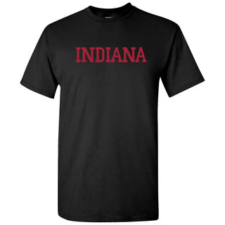 Indiana University Hoosiers Basic Block Short Sleeve T-Shirt - Black