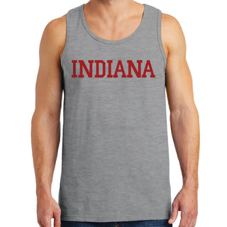 Indiana Hoosiers Basic Block Tank Top - Sport Grey