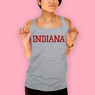 Indiana Hoosiers Basic Block Tank Top - Sport Grey