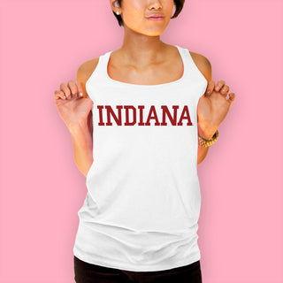 Indiana Hoosiers Basic Block Tank Top - White