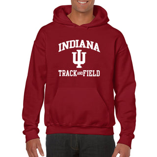 Indiana University Hoosiers Arch Logo Track & Field Hoodie - Cardinal