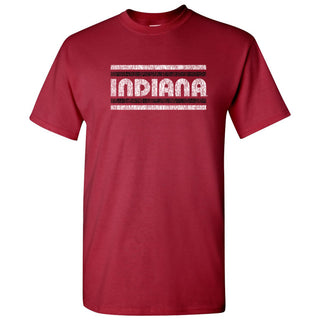 Indiana University Hoosiers Retro Underline Short Sleeve T Shirt - Cardinal