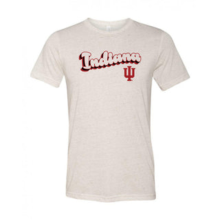 Indiana Groovy Script Canvas T-Shirt - Oatmeal