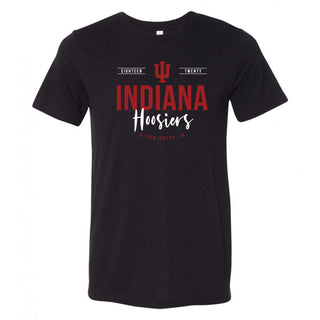 Indiana University Hoosiers Harbor Script Canvas Short Sleeve Triblend T-Shirt - Solid Black