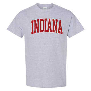 Indiana University Hoosiers Mega Arch T-Shirt - Sport Grey