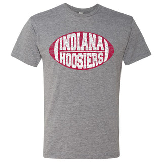 Indiana Faded Block Football - Premium Heather