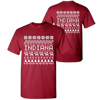 Indiana Holiday Sweater Tee - Cardinal