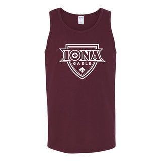 Iona University Gaels Primary Logo Heavy Cotton Tank Top - Maroon