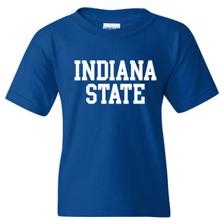 Indiana State University Sycamores Basic Block Youth T Shirt - Royal