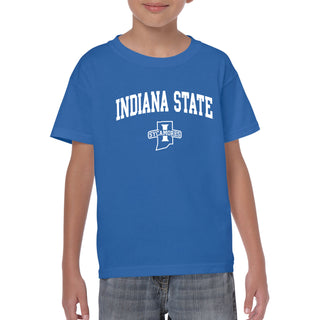 Indiana State University Sycamores Arch Logo Youth T Shirt - Royal