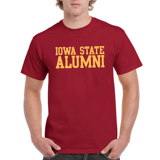 Iowa State University Cyclones Basic Block Alumni Short Sleeve T Shirt - Cardinal