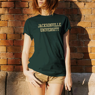 Jacksonville University Dolphins Basic Block Cotton T-Shirt - Forest